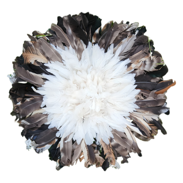 Juju hat blanc contour brun
