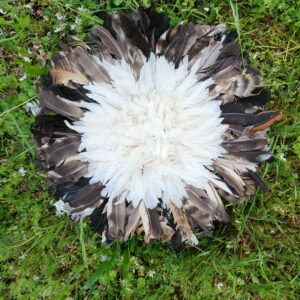 Juju hat blanc contour brun